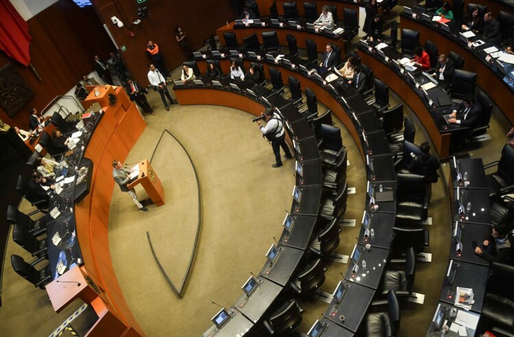 Sesión de la comisión Permanente del Congreso en el Senado de la República, el pasado 9 de julio. En ambas cámaras, la 4T tiene mayoría.