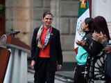 Ana Gabriela Guevara, titular de la Conade, en Palacio Nacional en octubre del año pasado.