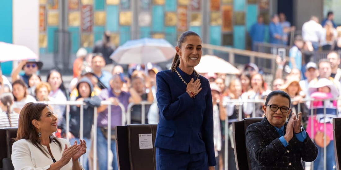 Al centro de la imagen, la Presidenta Claudia Sheinbaum.