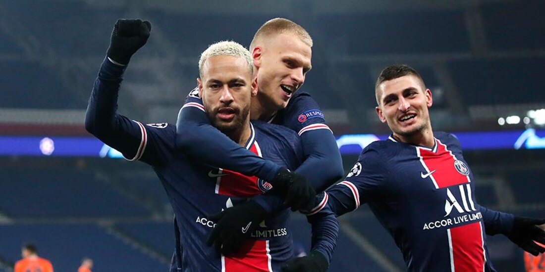 Neymar marcó doblete en el duelo de la Jornada 6 de la Champions League.