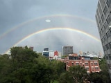 FOTOS| Arcoíris doble sorprende a chilangos y lució espectacular.