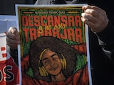 Protesta de integrantes del "Frente Nacional por las 40 horas".