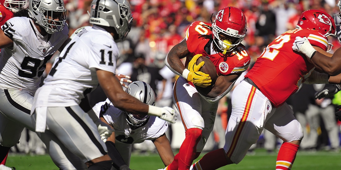 Pacheco, en el duelo ante los Raiders el pasado 19 de octubre en la Semana 7.