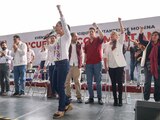 Claudia Sheinbaum va por una 4T a favor de las juventudes junto a militantes de Morena en Guanajuato