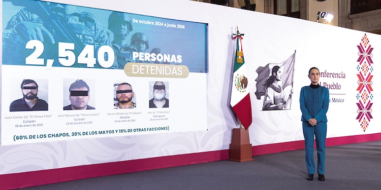 LA PRESIDENTA, ayer, en Palacio Nacional