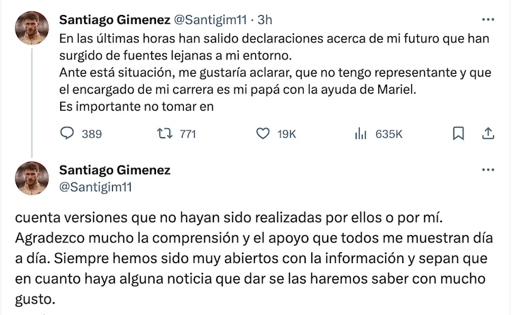 Santiago aclara la situación sobre su futuro