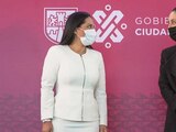 Sandra Cuevas, alcaldesa de Cuauhtémoc y la jefa de Gobierno, Claudia Sheinbaum en una imagen de diciembre de 2021