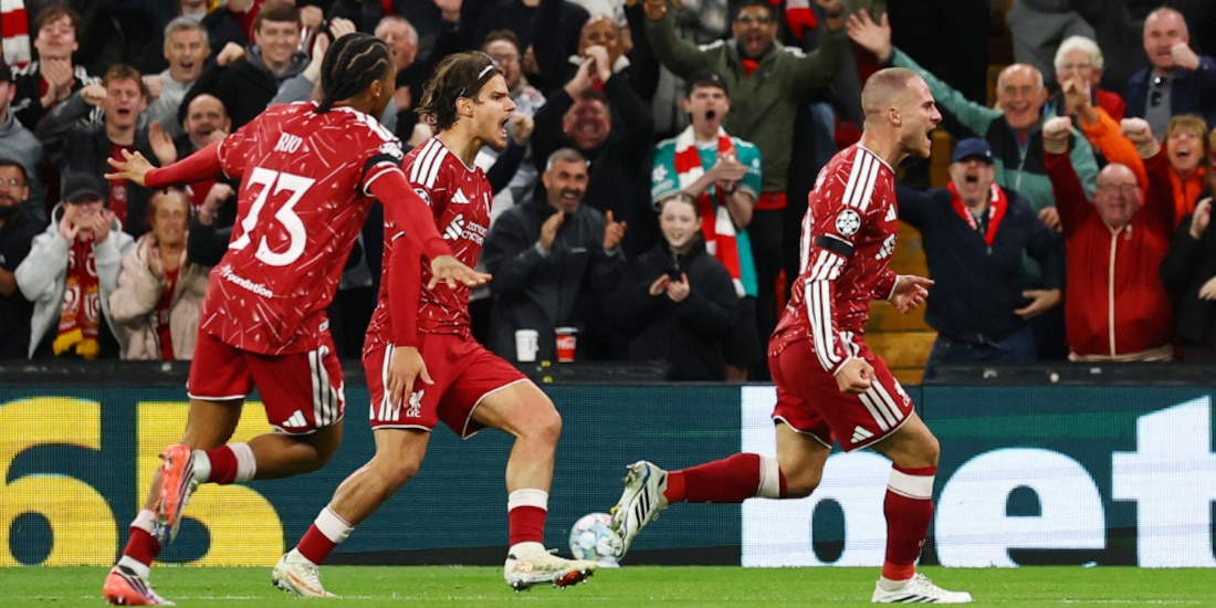 Alexis Mac Allister celebrando su gol ante el Atlético de Madrid.