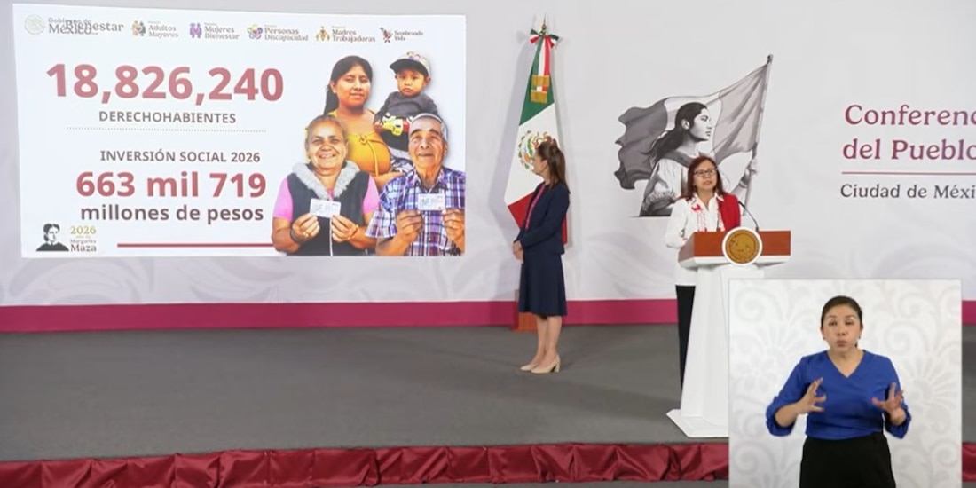 La Secretaria del Bienestar dio la información en la Mañanera de CSP.