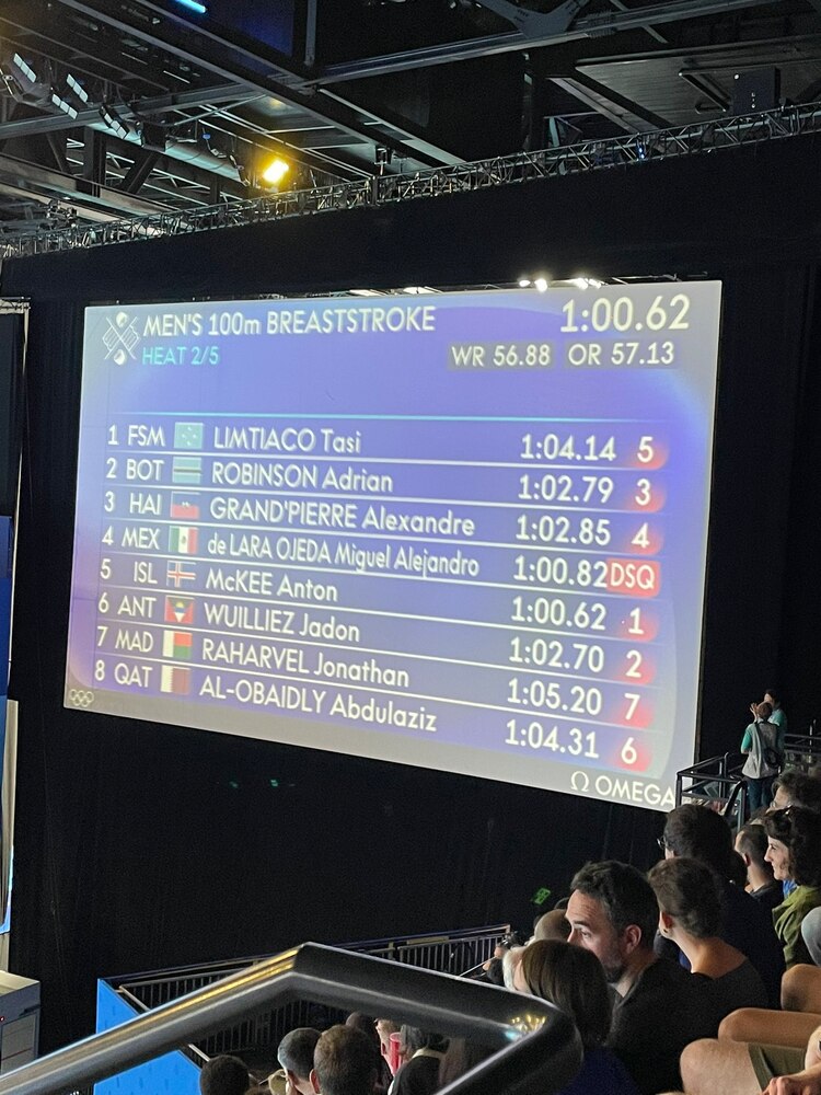 Miguel Alejandro de Lara es descalificado en natación 100 metros pecho en París 2024