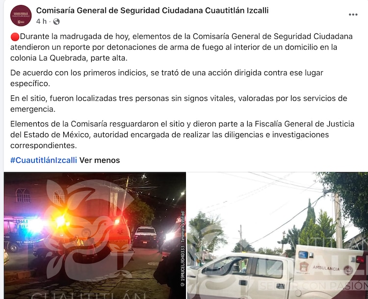 Ataque en Cuautitlán Izcalli