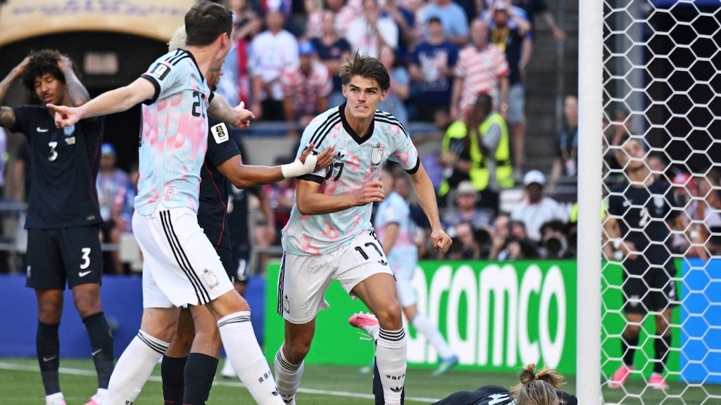 Jugadores de Bélgica celebran un gol ante Estados Unidos en la Copa del Mundo 2026