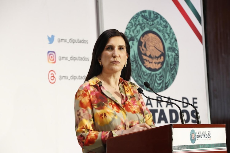 Kenia López Rabadán, presidenta de la Cámara de Diputados, el 13 de abril de 2026.