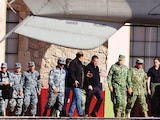 los secretarios de Seguridad y de la Defensa en Michoacán, en foto de archivo.