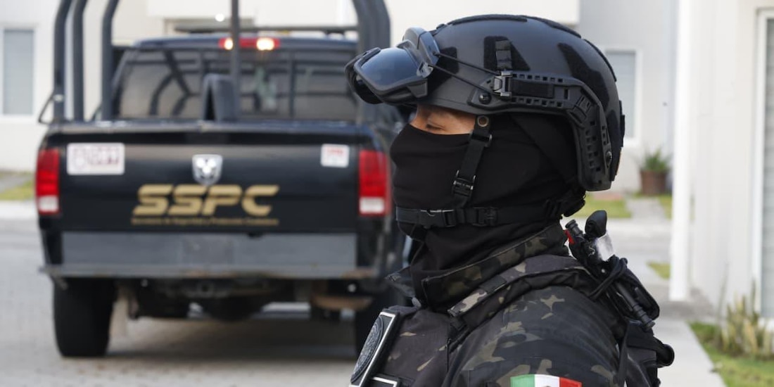 Elemento de seguridad, en una fotografía compartida por la SSPC.