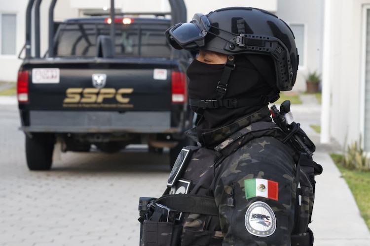 Elemento de seguridad, en una fotografía compartida por la SSPC.