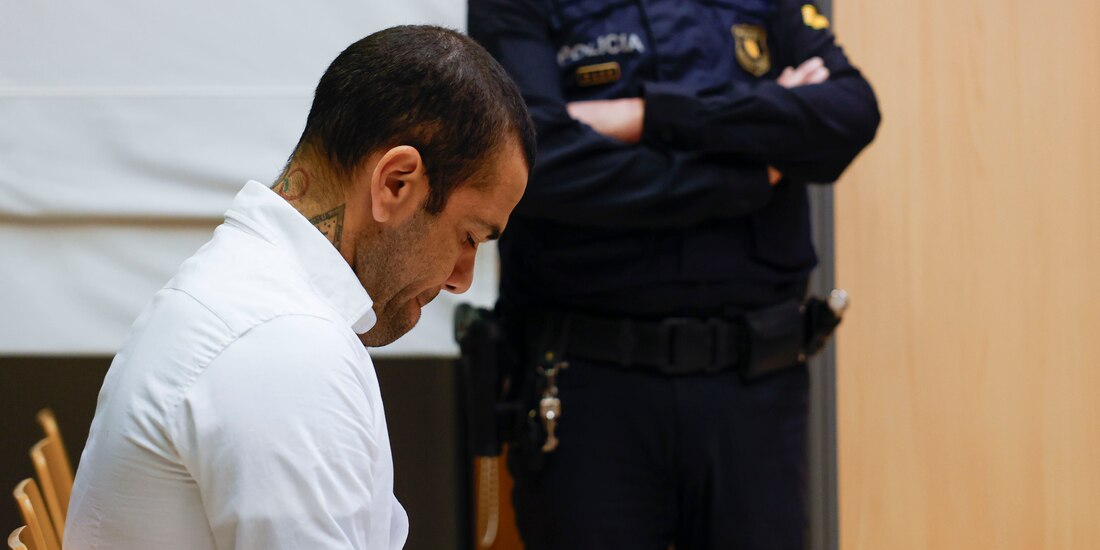 Dani Alves en su juicio en España.