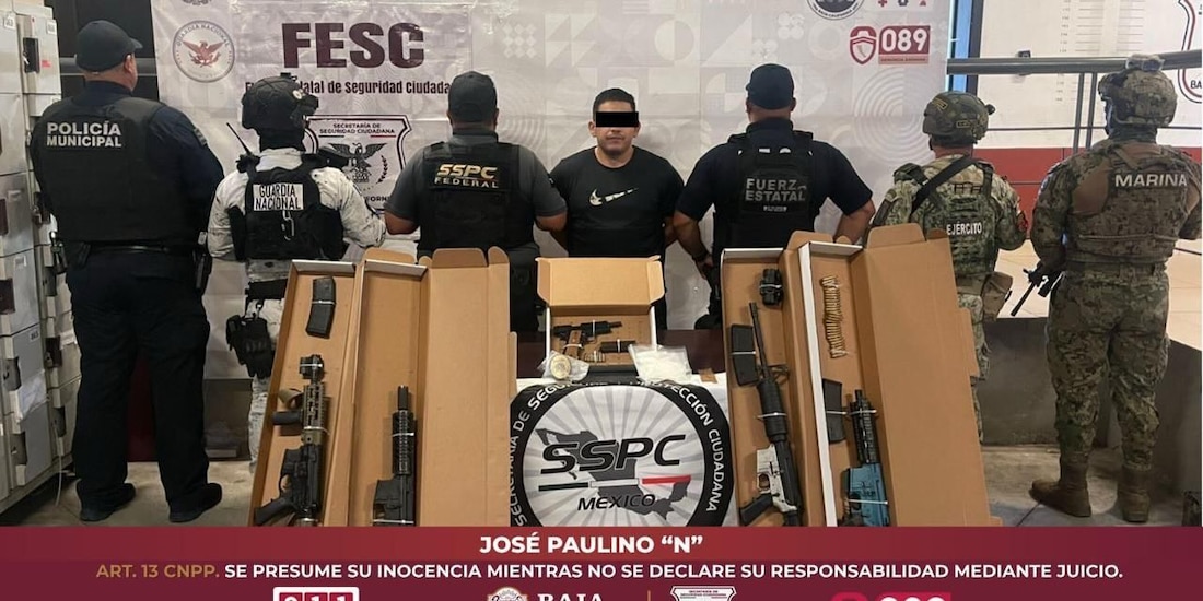 José Paulino “N”, detenido en Tijuana, Baja California.