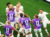 Los noruegos celebran tras el segundo tanto.