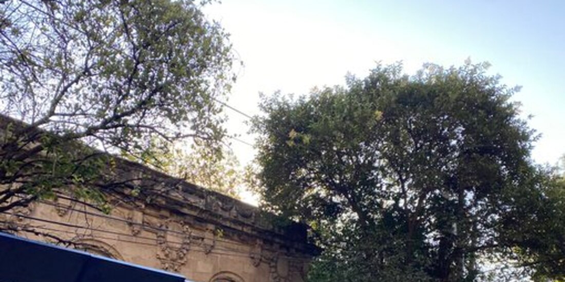 Protecciones metálicas que protegen el inmueble ubicado en Álvaro Obregón 161, colonia Roma.
