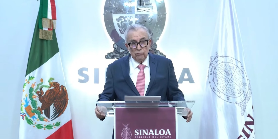 Rubén Rocha, gobernador de Sinaloa, en un mensaje a medios.