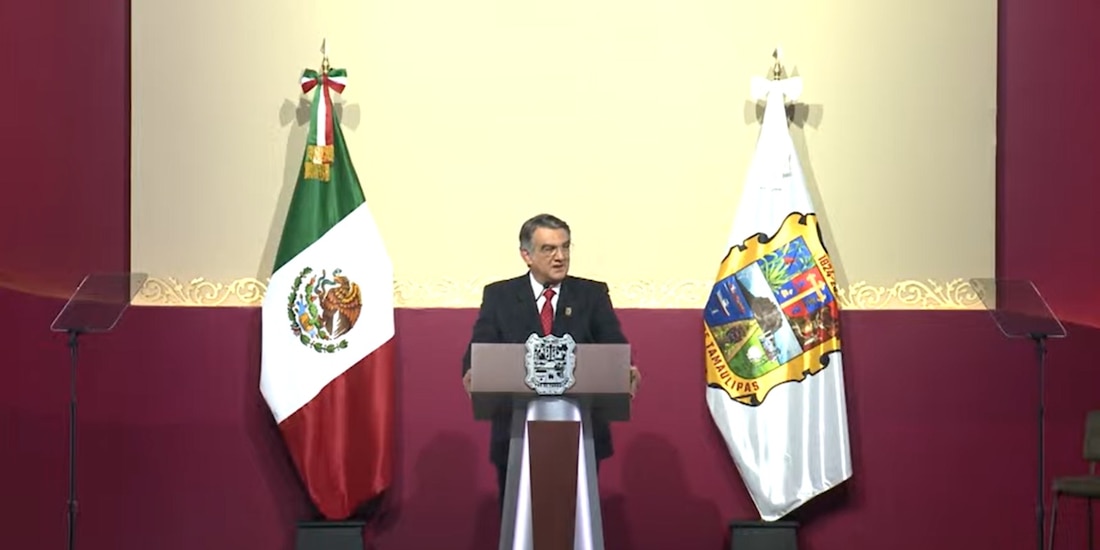 Américo Villarreal en su informe de este lunes.