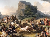 OBRA JUEGOS en honor de Patroclo durante su funeral, Carle Vernet, s.f., que forma parte de la exposición