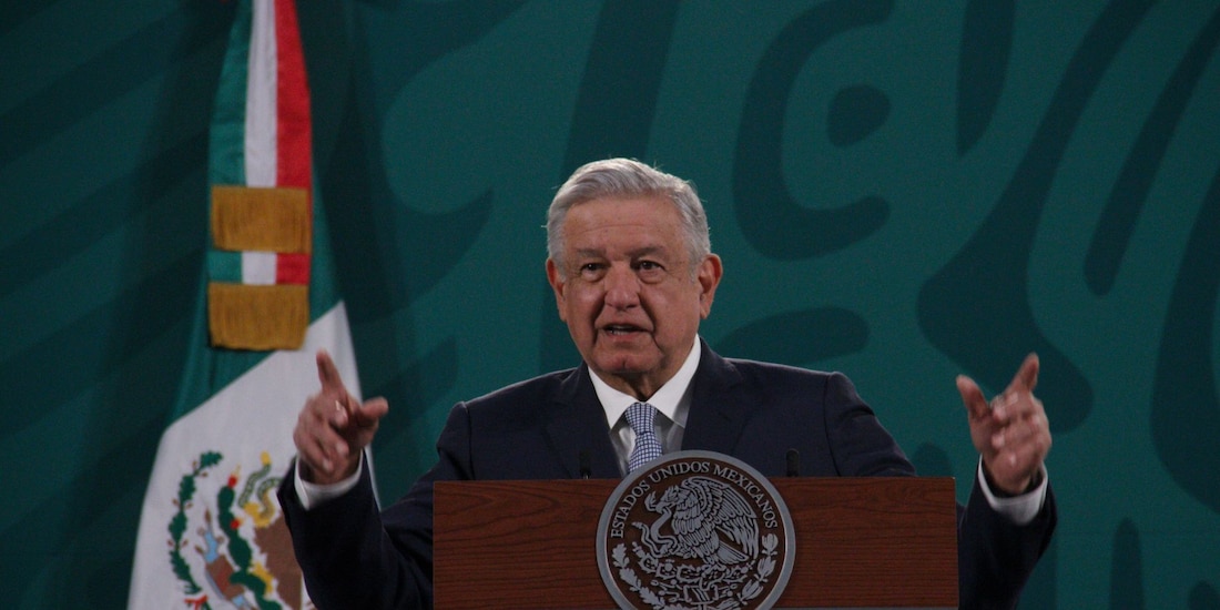 AMLO encabeza la "mañanera", en Palacio Nacional, este jueves 11 de marzo..