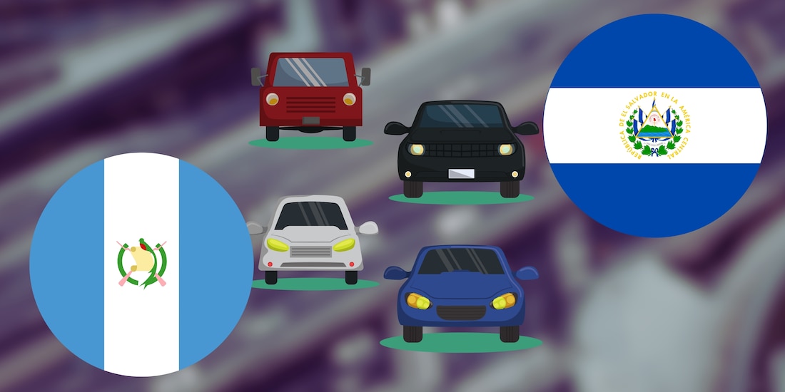 Cruce fronterizo de Guatemala y El Salvador