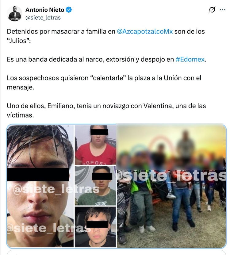 Asesinato de familia en Azcapotzalco