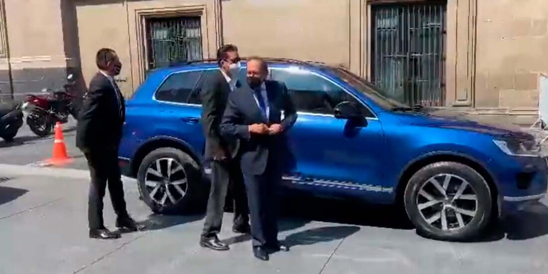 Carlos Salazar Lomelín a su arribo a Palacio Nacional