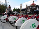 Una cicloestación del sistema Ecobici, en una fotografía ilustrativa.
