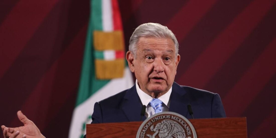 Presidente López Obrador durante rueda de prensa de este lunes.