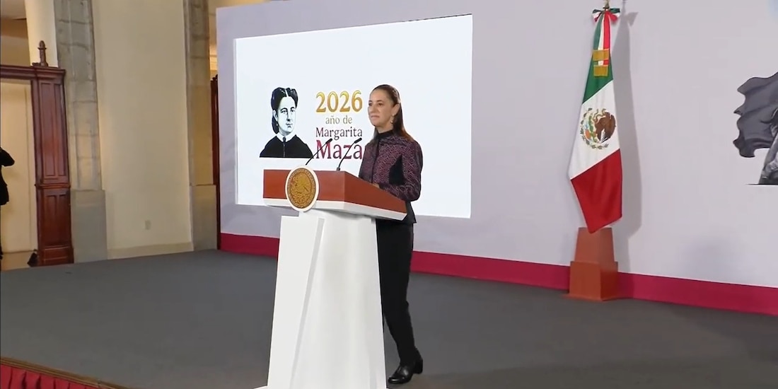 Claudia Sheinbaum, Presidenta de México, desde Palacio Nacional.