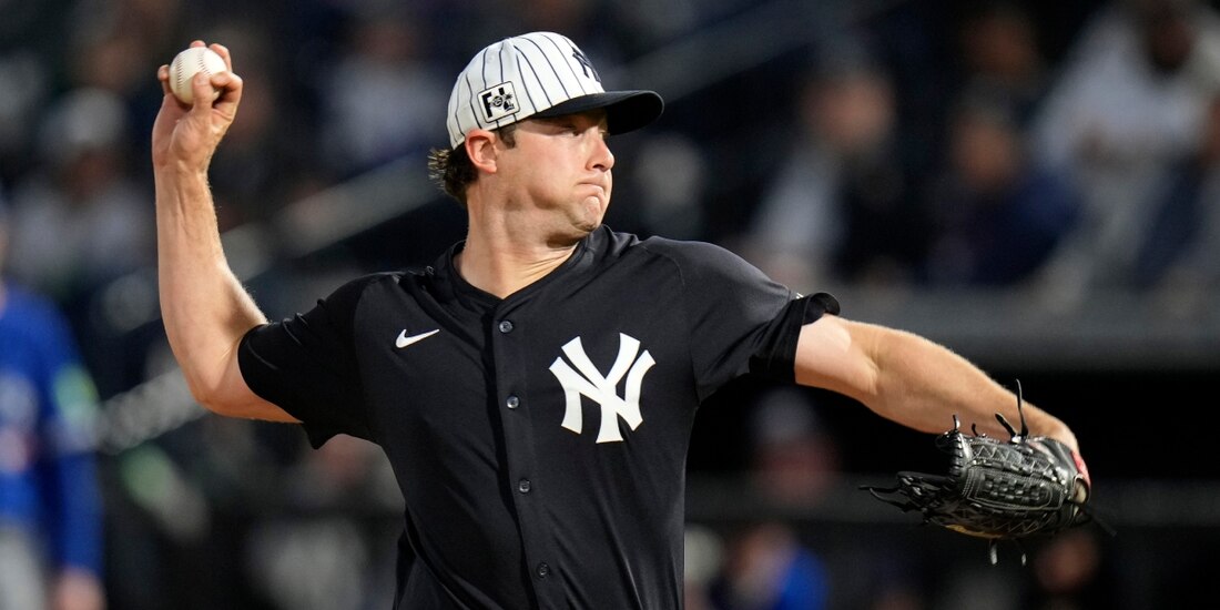 Gerrit Cole, lanzador, en un juego con los Yankees
