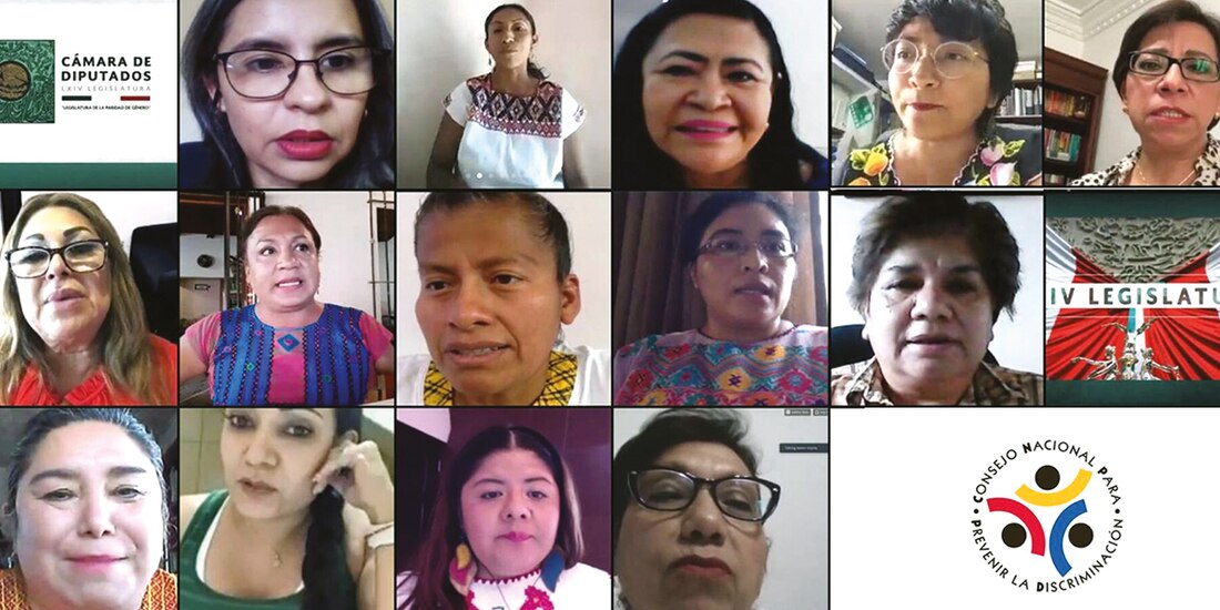 Candidatas a dirigir el Conapred, en reunión con diputadas en julio de 2020.