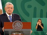 AMLO durante su conferencia de prensa, mejor conocida como la "mañanera", de este viernes 12 de febrero.