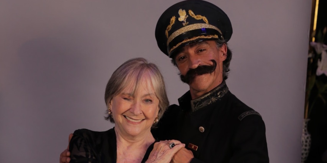 La artista y Roberto Sosa, en La noche de Romeo.