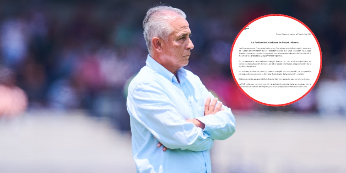 Sergio Bueno recibió castigo por lo ocurrido con Katia Itzel García.