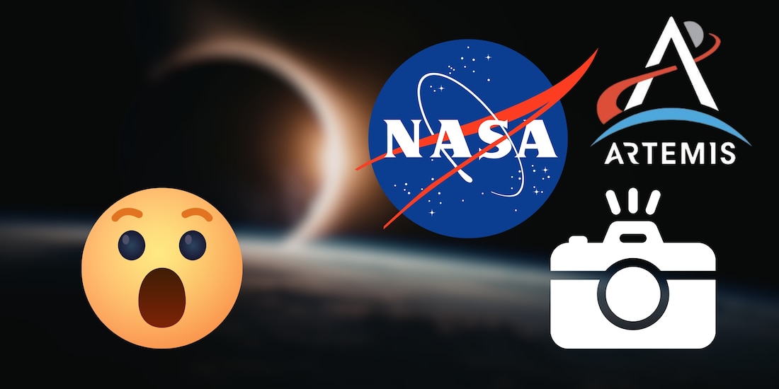 Impresionante foto de un eclipse lunar captado por Artemis II