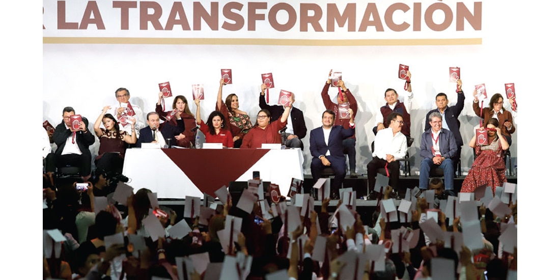 VOTACIÓN del Consejo Nacional de Morena, el pasado 3 de mayo.