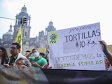 Protesta por segunda ocasión PRD por subsidio de la tortilla.