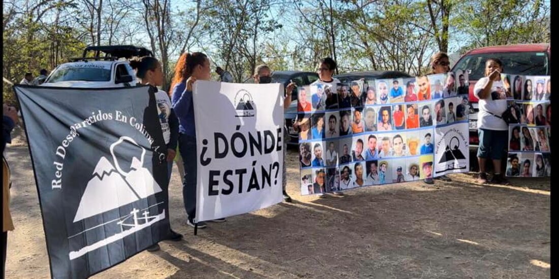 Protesta de la Red de Desaparecidos en Colima en enero pasado.