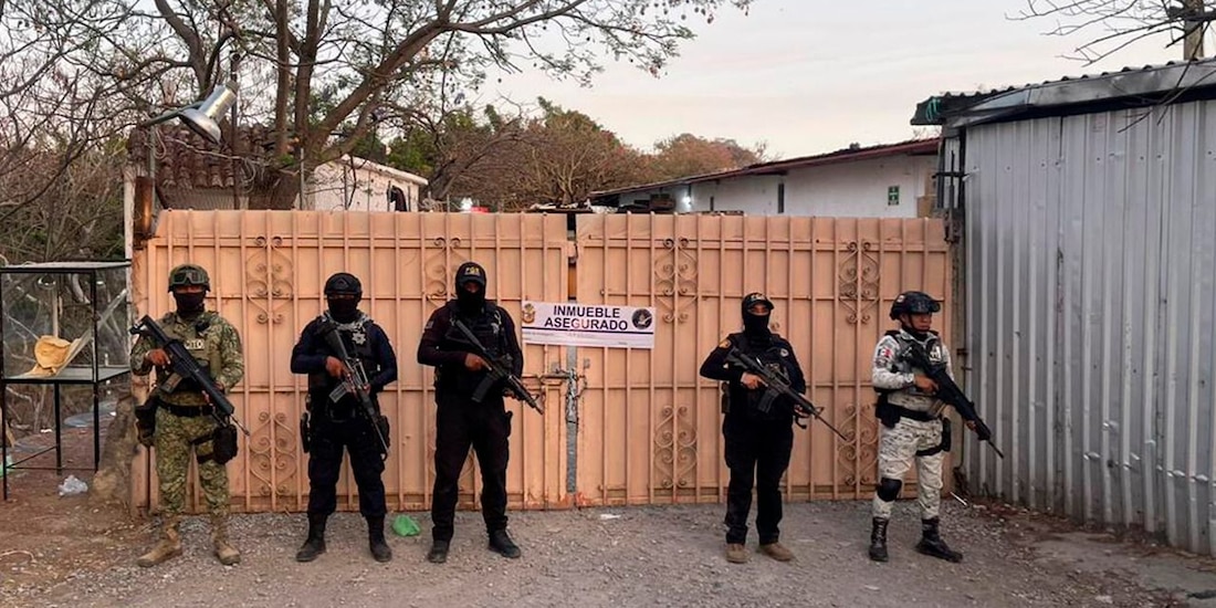 Zona resguardada por las autoridades.