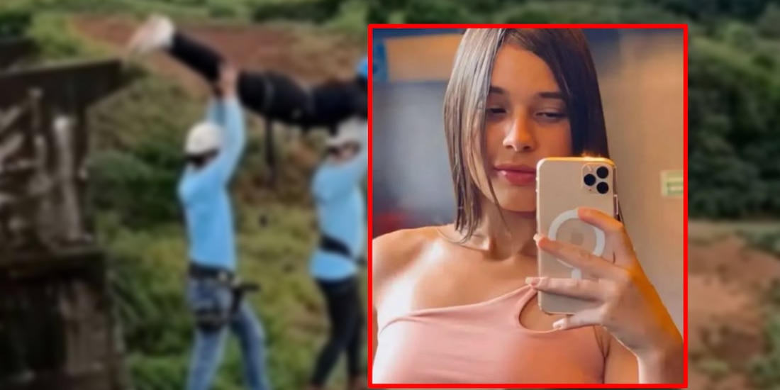 Maria Eduarda Rodrigues de Freitas, la joven lanzada del bungee en Brasil