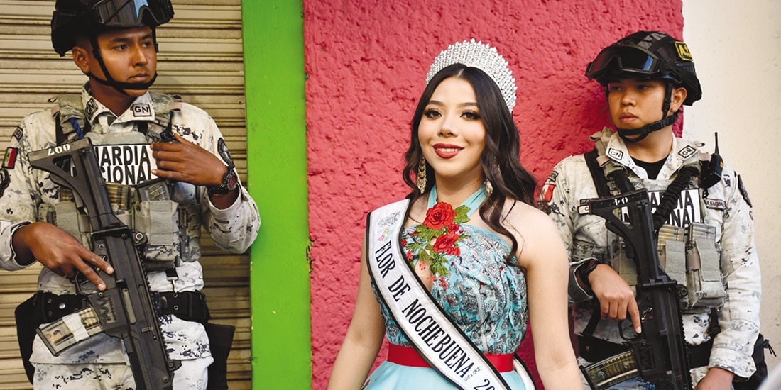 El domingo fue notorio el reforzamiento de la seguridad ante las fiestas.