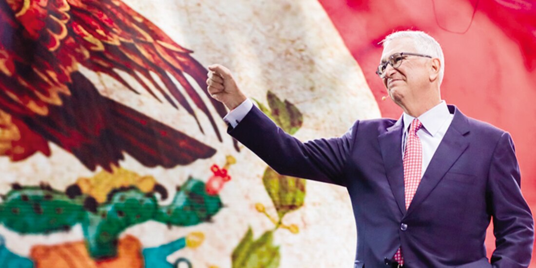 Ricardo Salinas Pliego, el sábado, durante la celebración de su cumpleaños 70 en la Arena Ciudad de México.
