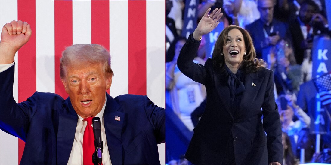 El apoyo a los aspirantes Donald Trump y Kamala Harris