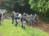 Migrantes rompen cerco de Guardia Nacional en Chiapas (VIDEO)