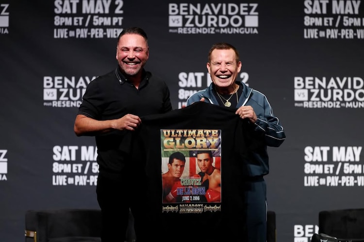 Julio César Chávez y Óscar de la Hoya
